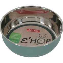Zolux Ehop Voerbak Inox Groen&Metallic - Voer/Waterbak