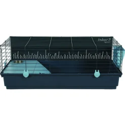 Zolux Indoor2 Konijnen- En Knaagdierenkooi - Dierenverblijf - 64x104x39 cm Blauw Donkergrijs Knaagdierenkooi