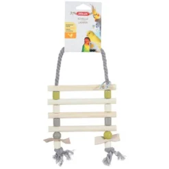 Zolux Touwladder Met Leer - Vogelspeelgoed - 15x2x31 cm Grijs Beige Groen
