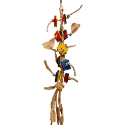 Zoo-Max Paper Rope Tango Toy - Vogelspeelgoed - 173 g Rood Blauw Oranje