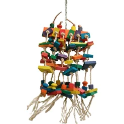 Zoo-Max Sisal Pianossimo - Vogelspeelgoed - 2313 g Rood Blauw Oranje