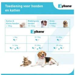 Zylkene Capsule 75 Mg - Anti stressmiddel - 75 mg 30 caps Voor Katten En Kleine Honden (< 10 Kg)